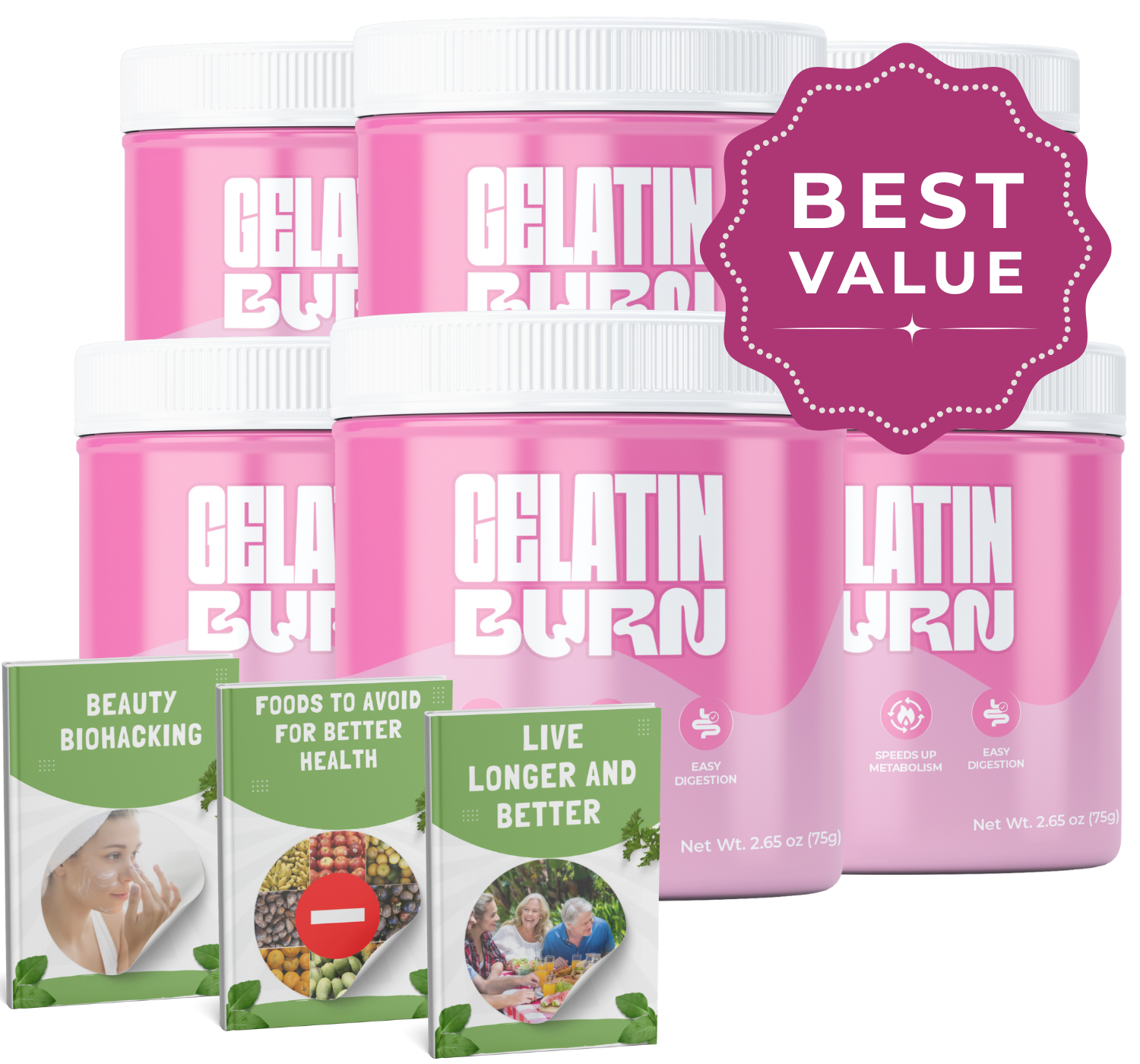 6 Bottles plus 3 free ebooks